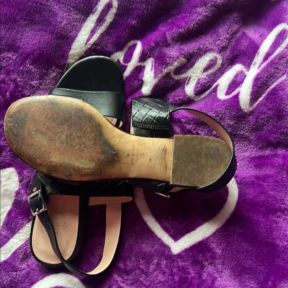 Kate Spade Black Cross-Strap Sandals